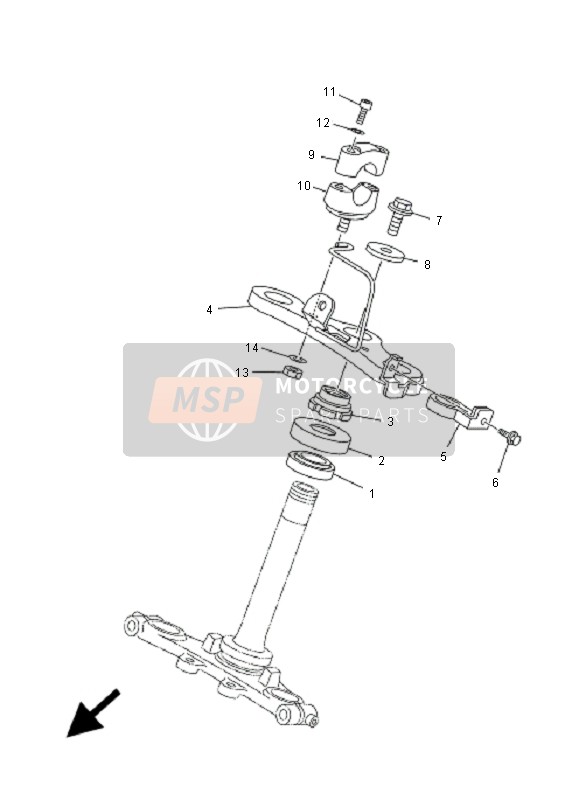 Yamaha TT-R90-N 2001 Steering for a 2001 Yamaha TT-R90-N