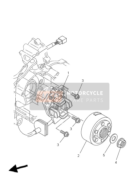 Yamaha YZ125 2009 Generator voor een 2009 Yamaha YZ125