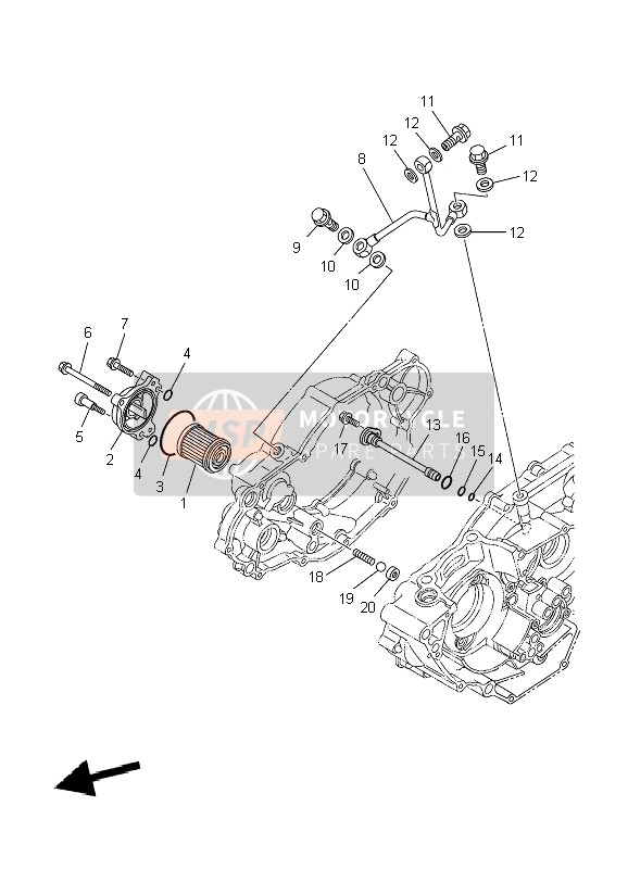 Yamaha YZ250F 2009 ÖLFILTER für ein 2009 Yamaha YZ250F