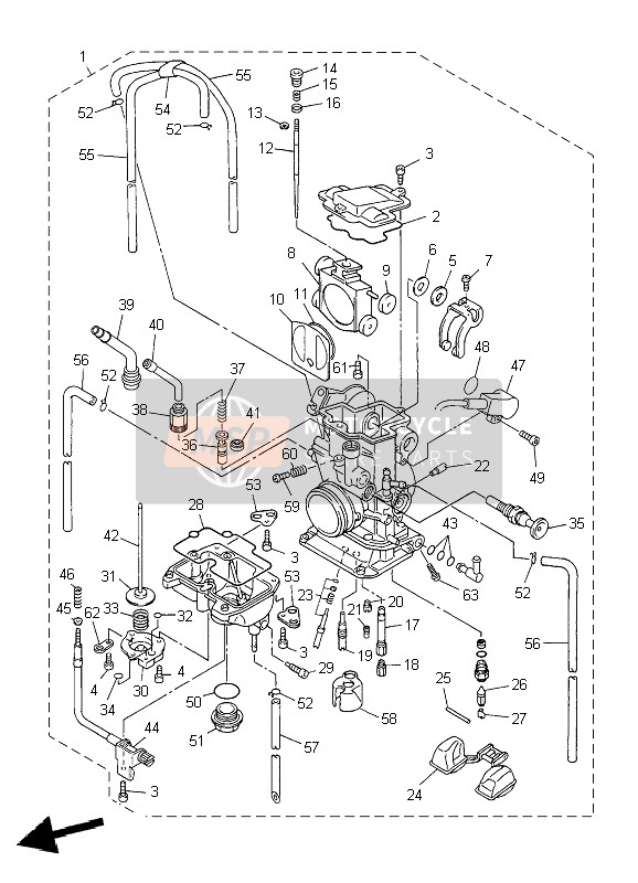 Yamaha YZ250F 2009 Carburettor for a 2009 Yamaha YZ250F