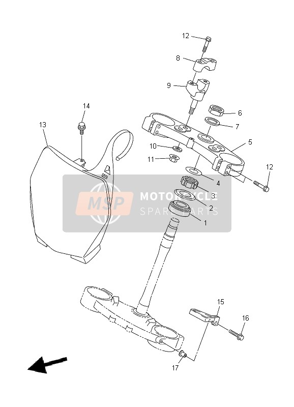 Yamaha YZ250F 2009 Steering for a 2009 Yamaha YZ250F