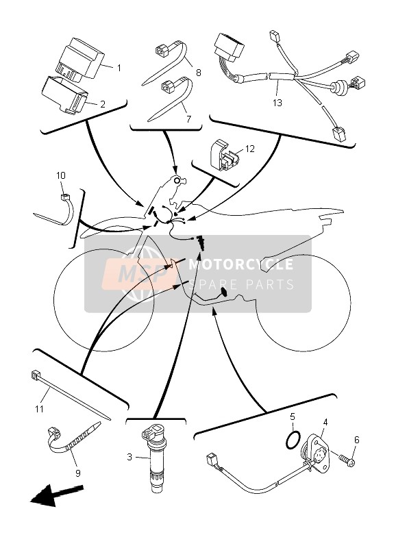 34P855401000, Bloc C.D.I., Yamaha, 2