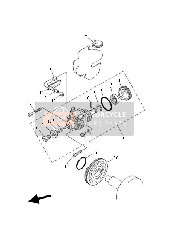 Yamaha PW80 2010 Oil Pump for a 2010 Yamaha PW80