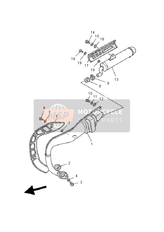 Yamaha PW80 2010 ABGAS für ein 2010 Yamaha PW80