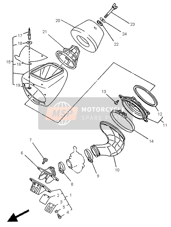 4ES144510100, Element, Air Cleaner, Yamaha, 1