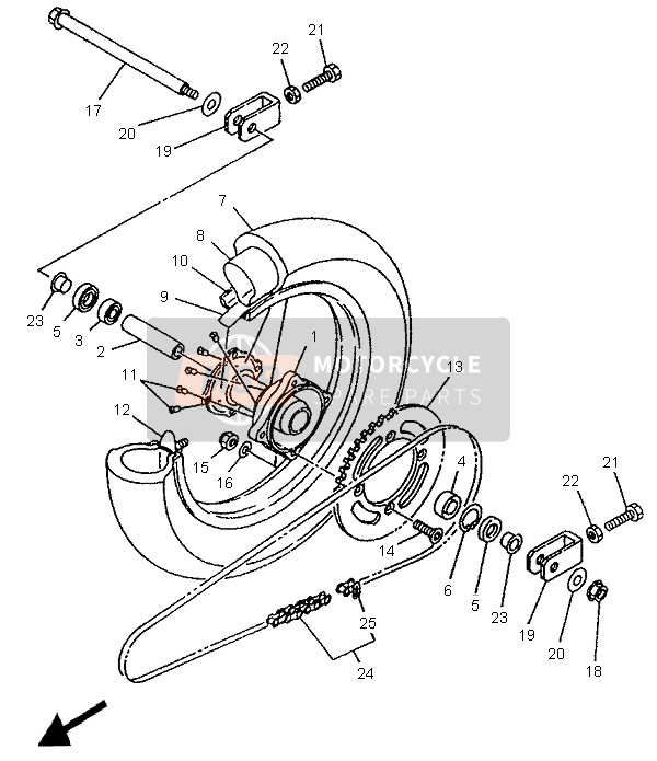 Roue arrière