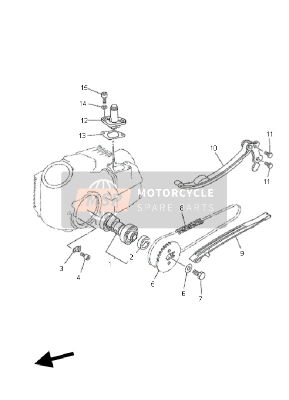 Yamaha TT-R50E 2010 Camshaft & Chain for a 2010 Yamaha TT-R50E