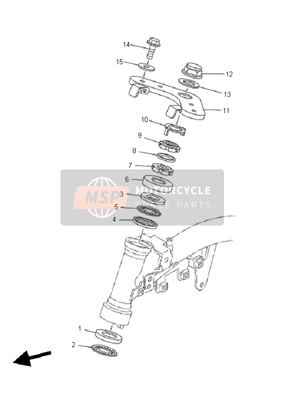 Yamaha TT-R50E 2010 Direccion para un 2010 Yamaha TT-R50E