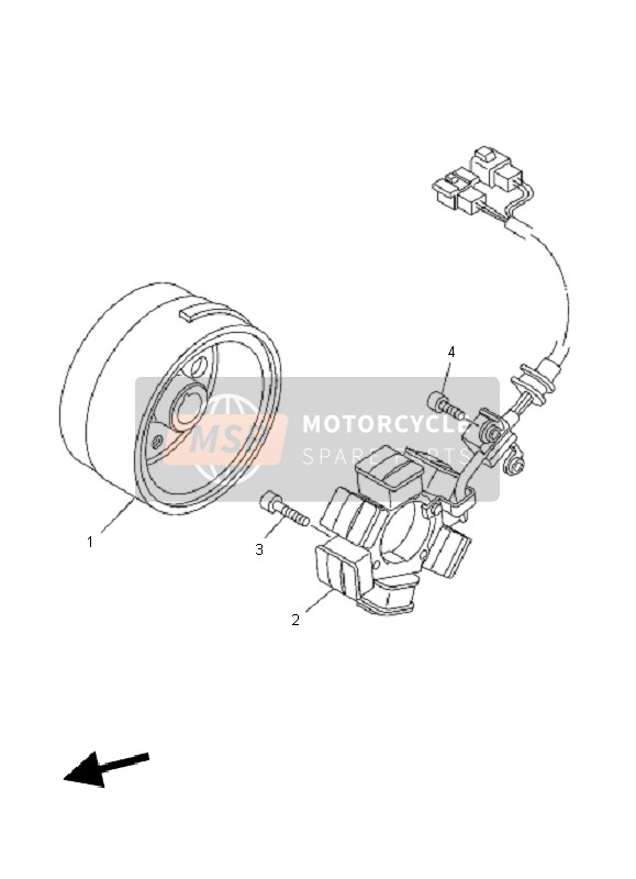 Yamaha TT-R125E SW & LW 2010 Générateur pour un 2010 Yamaha TT-R125E SW & LW