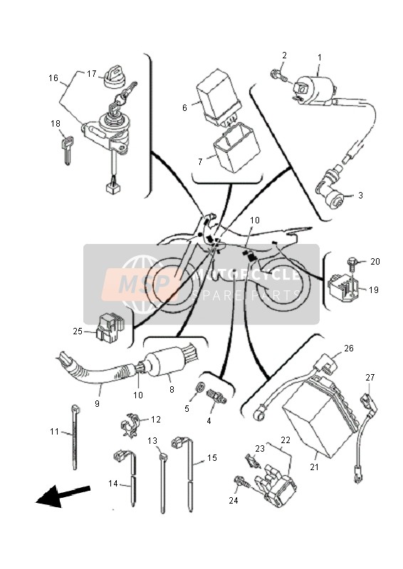 Yamaha TT-R125E SW & LW 2010 Elettrico 1 per un 2010 Yamaha TT-R125E SW & LW