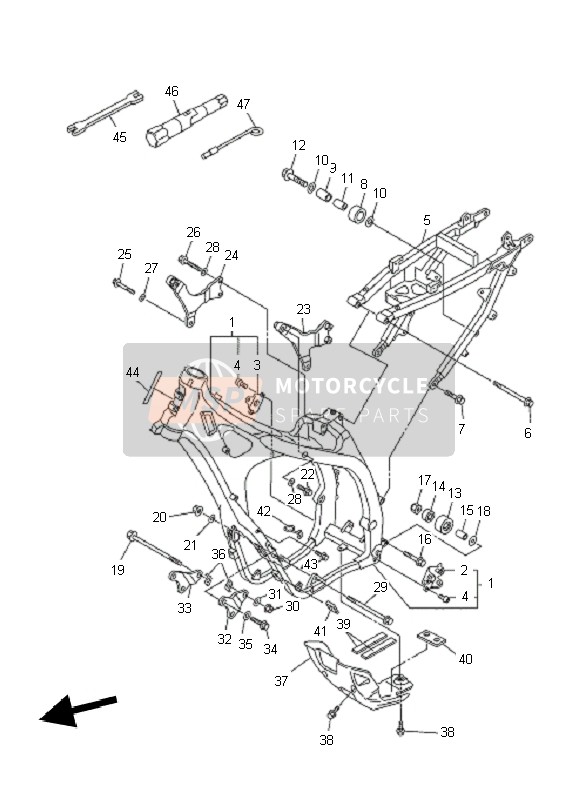 Yamaha WR250F 2010 Frame for a 2010 Yamaha WR250F