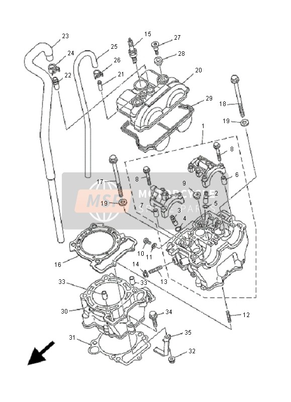 Yamaha WR250F 2001 ZYLINDER für ein 2001 Yamaha WR250F