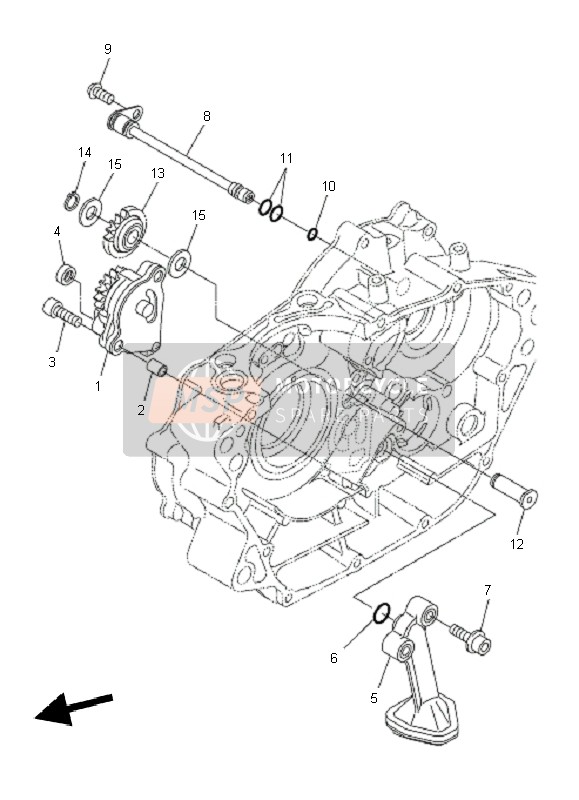 Yamaha WR250R 2010 La pompe à huile pour un 2010 Yamaha WR250R