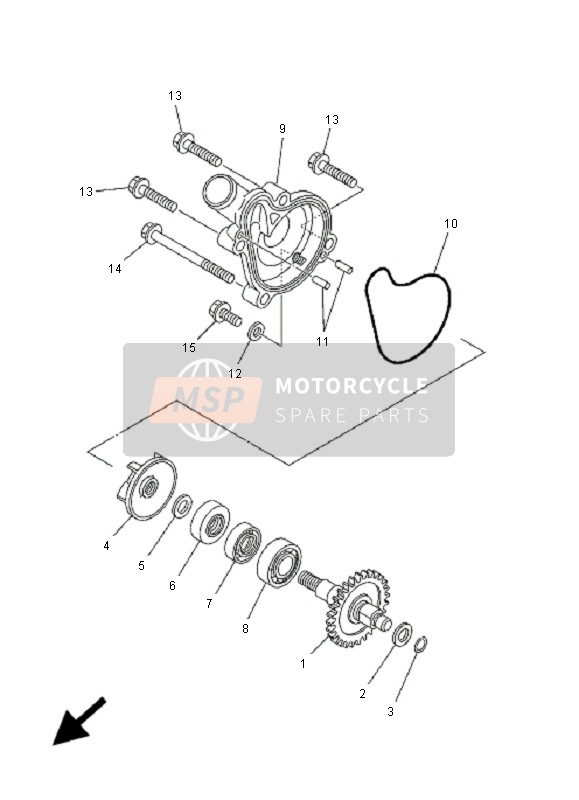 Yamaha WR250F 2001 Water Pump for a 2001 Yamaha WR250F