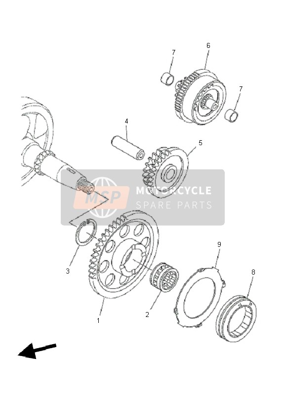 Yamaha WR250R 2010 Starter Clutch for a 2010 Yamaha WR250R