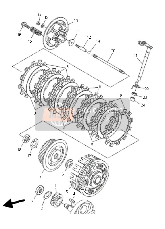 Yamaha WR250R 2010 Clutch for a 2010 Yamaha WR250R