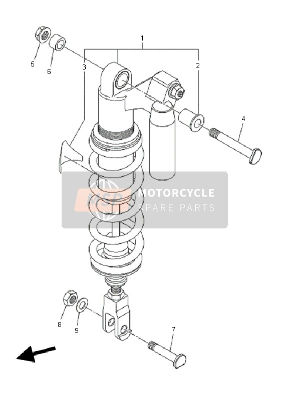 Yamaha WR250R 2010 AUFHÄNGUNG HINTEN für ein 2010 Yamaha WR250R