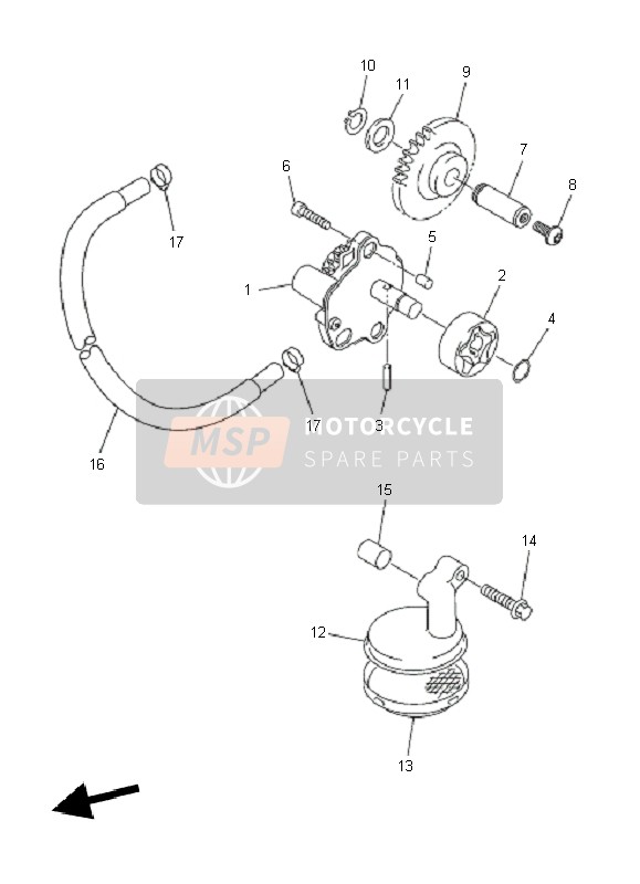 Yamaha WR450F 2010 Oil Pump for a 2010 Yamaha WR450F