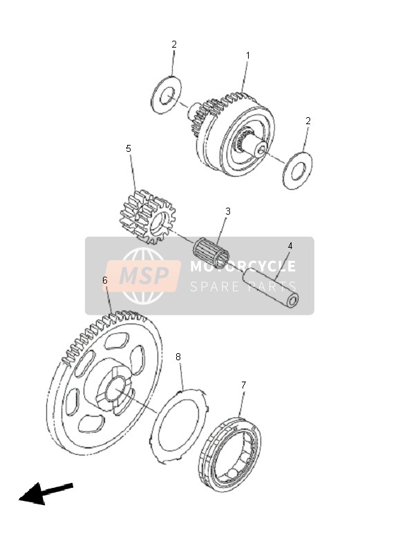 Yamaha WR450F 2010 Starter Clutch for a 2010 Yamaha WR450F