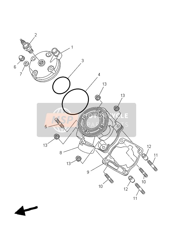 Yamaha YZ85 SW & LW 2010 Cylinder for a 2010 Yamaha YZ85 SW & LW