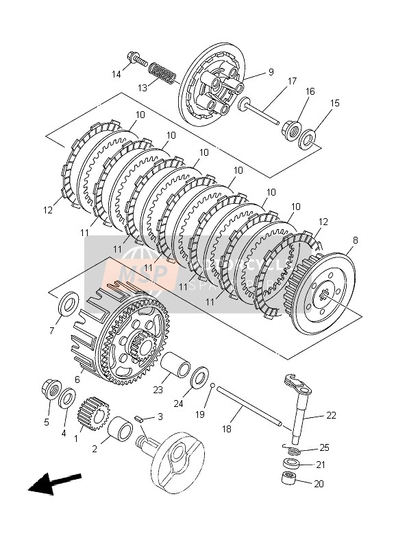 Yamaha YZ85 SW & LW 2010 Clutch for a 2010 Yamaha YZ85 SW & LW