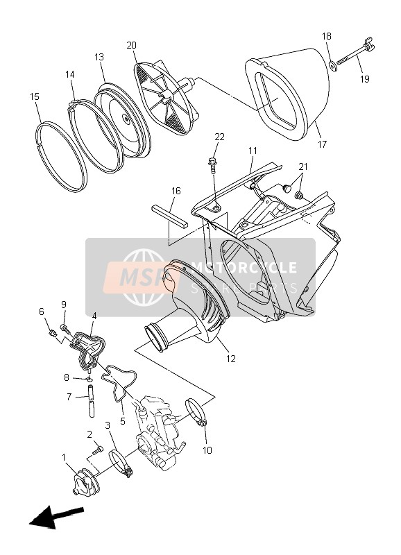 17D144010000, Air Cleaner Case Assy, Yamaha, 0