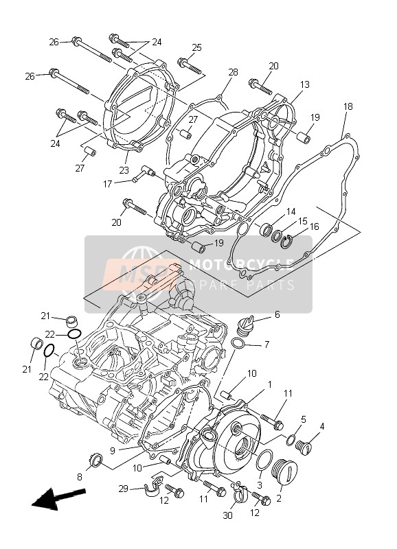 5NL154154000, Deckel, Lichtmaschine, Yamaha, 0