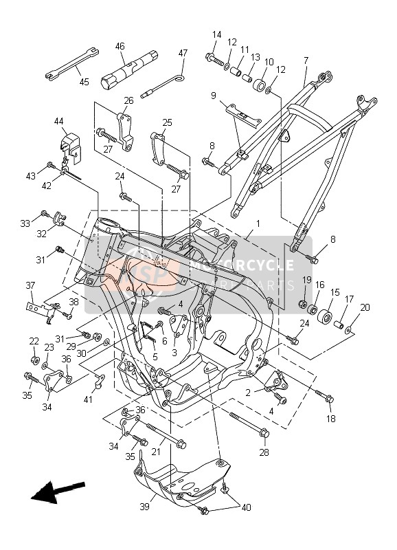 901051037300, Flensbout, Yamaha, 0