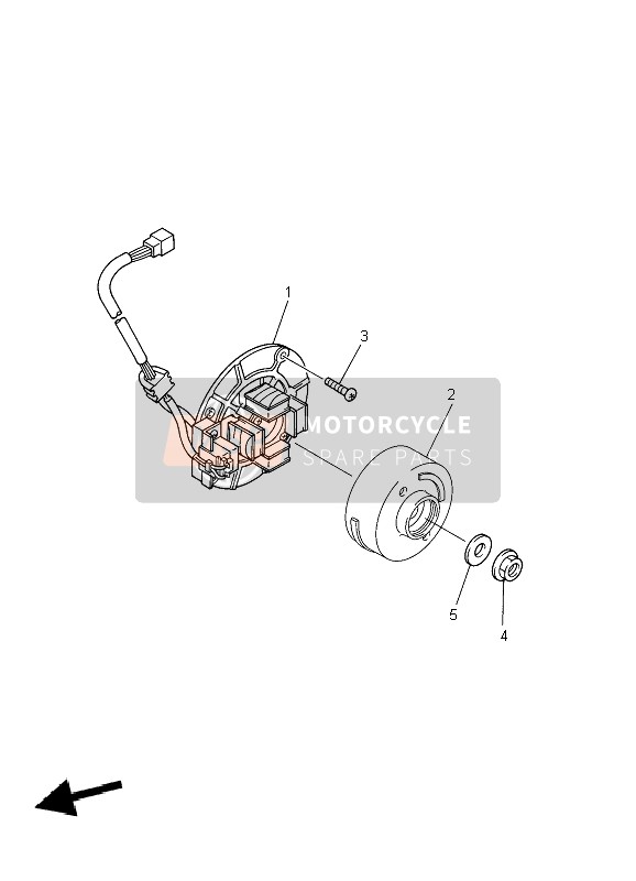 Yamaha YZ250F 2010 Generator for a 2010 Yamaha YZ250F