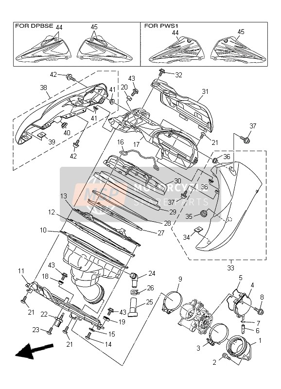 33D1443A1000, Duct, Yamaha, 0