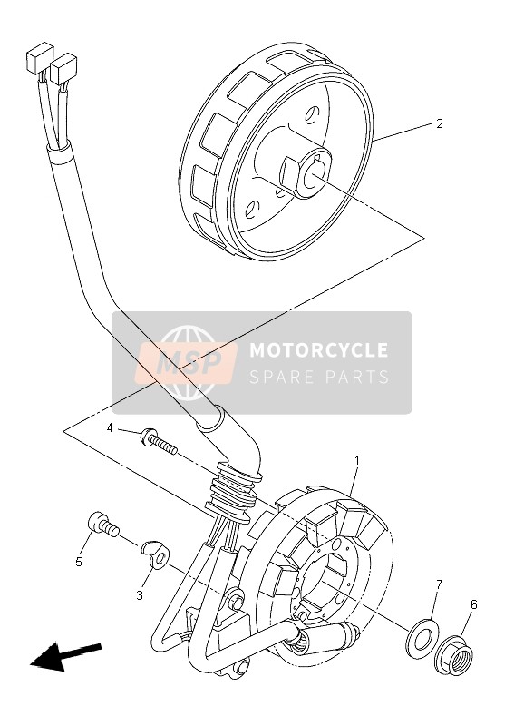 Yamaha YZ450F 2010 Generador para un 2010 Yamaha YZ450F