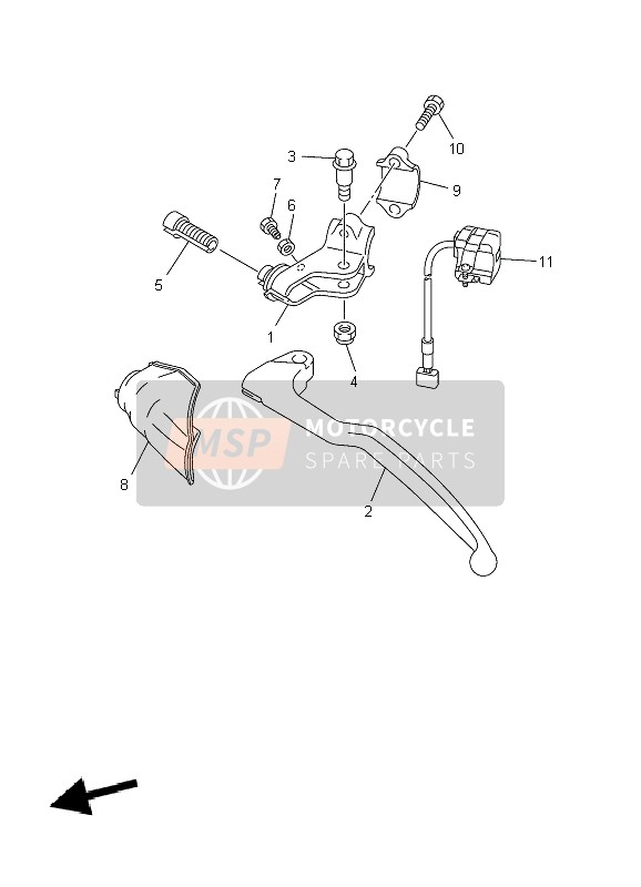 Yamaha YZ450F 2010 Handle Switch & Lever for a 2010 Yamaha YZ450F