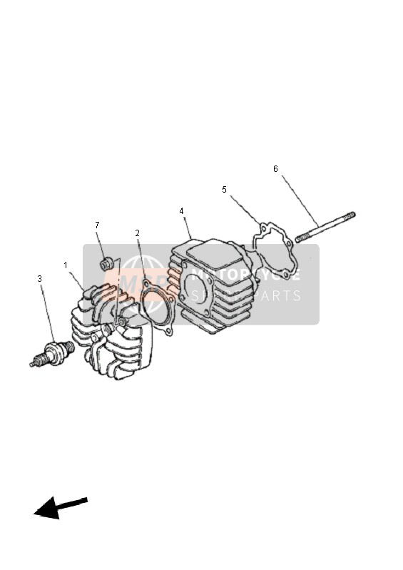 Yamaha PW50 2011 Cylinder for a 2011 Yamaha PW50