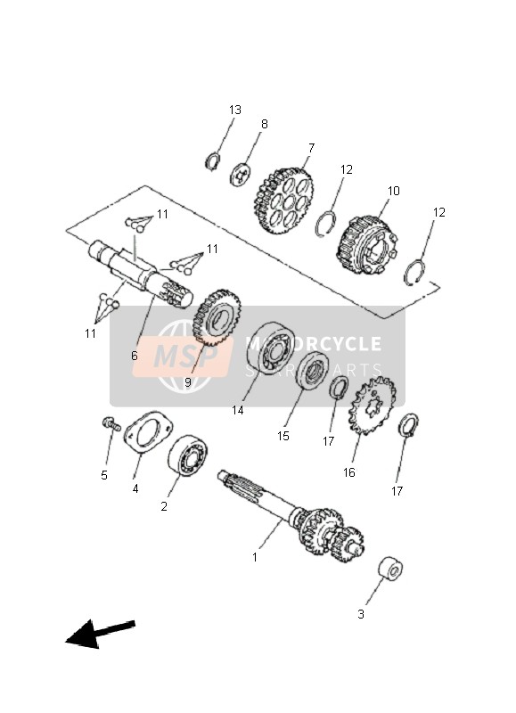 Yamaha PW80 2011 Transmission for a 2011 Yamaha PW80