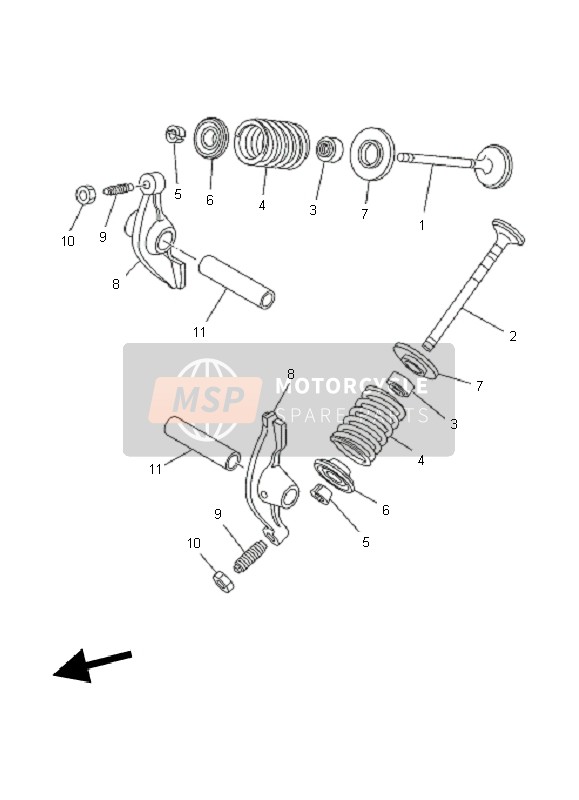 Yamaha TT-R110E 2011 VENTIL für ein 2011 Yamaha TT-R110E