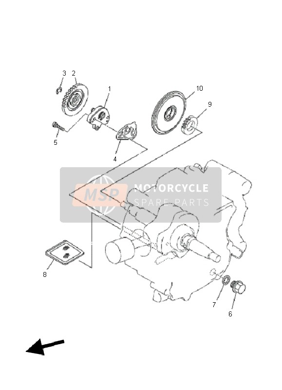 Yamaha TT-R110E 2011 Oil Pump for a 2011 Yamaha TT-R110E