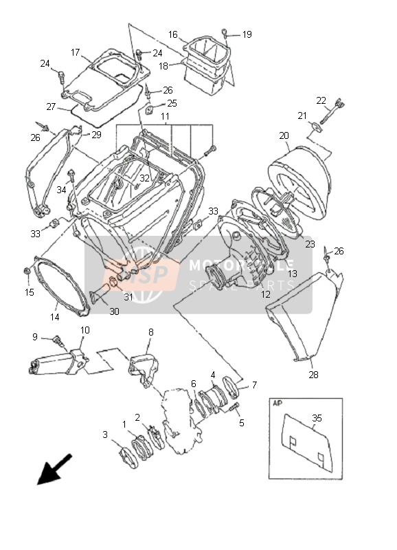 904505900900, Slang Klem Assy, Yamaha, 1