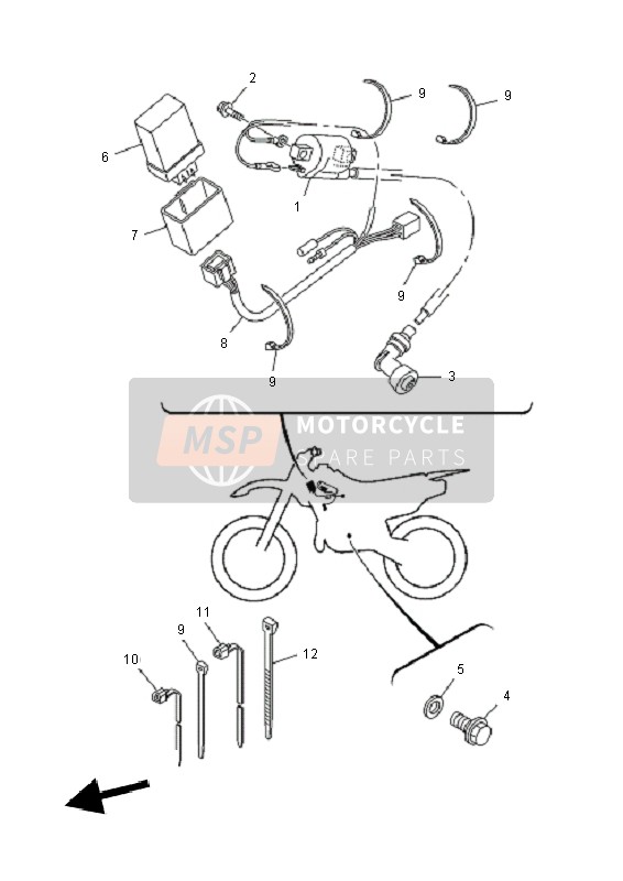 Yamaha TT-R125 SW & LW 2011 Electrical 1 for a 2011 Yamaha TT-R125 SW & LW