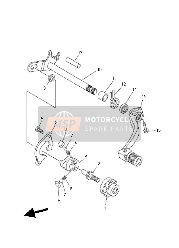 Yamaha WR250F 2011 Shift Shaft for a 2011 Yamaha WR250F