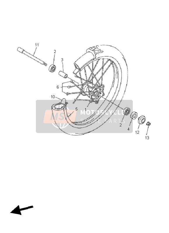 Yamaha WR250F 2011 VORDERRAD für ein 2011 Yamaha WR250F