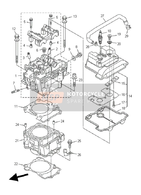 Yamaha WR250R 2011 Cylinder for a 2011 Yamaha WR250R