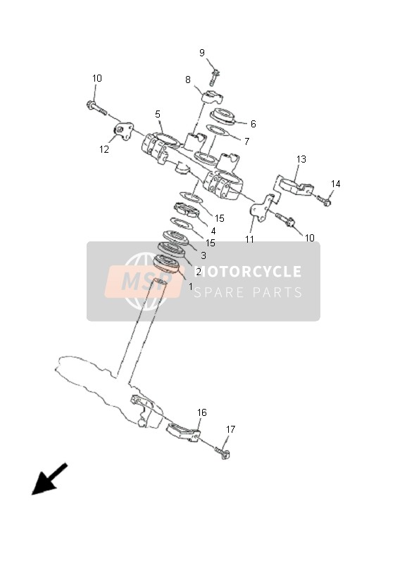 Yamaha WR426F+400F 2001 Timone per un 2001 Yamaha WR426F+400F