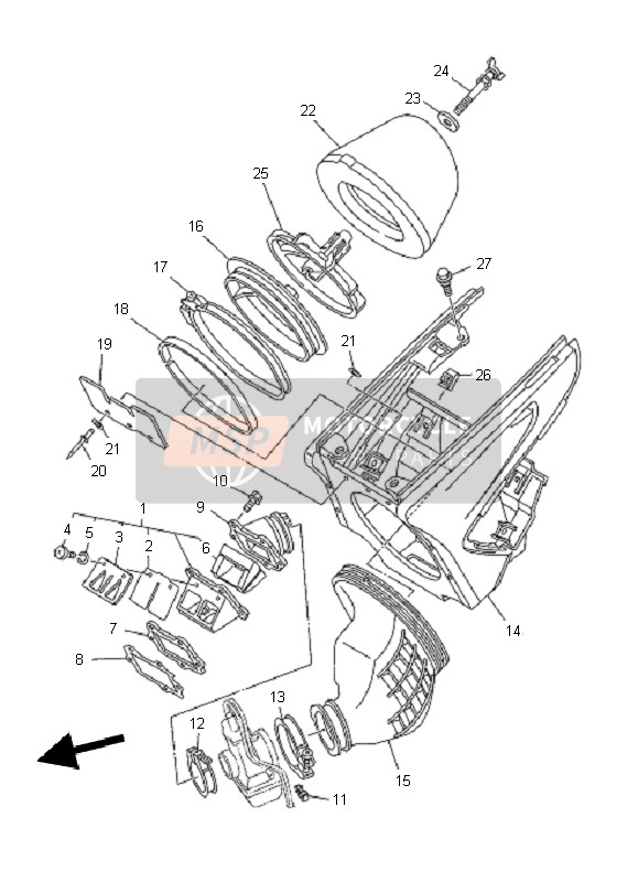 Yamaha YZ250 2011 Intake for a 2011 Yamaha YZ250