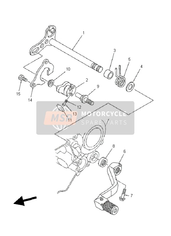 Yamaha YZ250 2011 Shift Shaft for a 2011 Yamaha YZ250