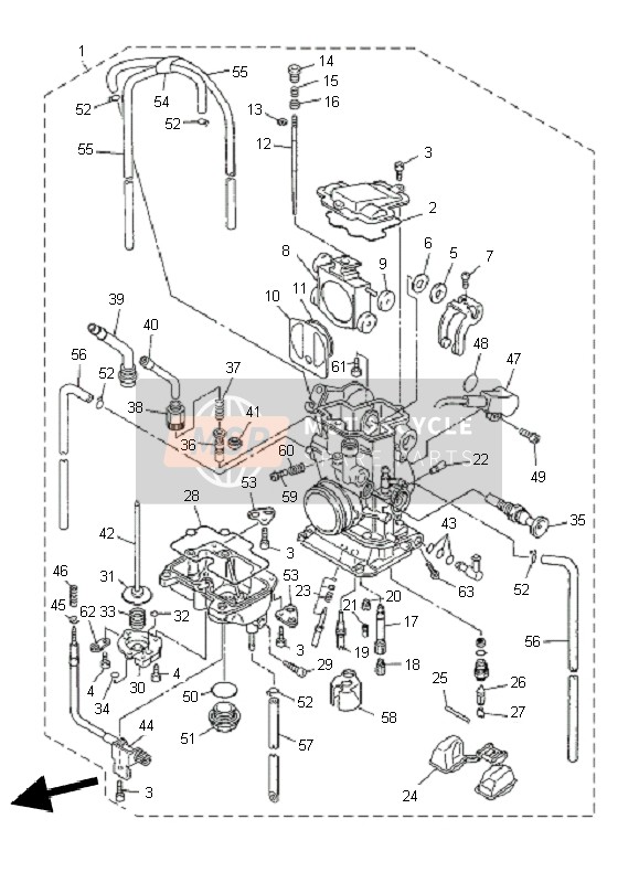 Yamaha YZ250F 2011 Carburettor for a 2011 Yamaha YZ250F