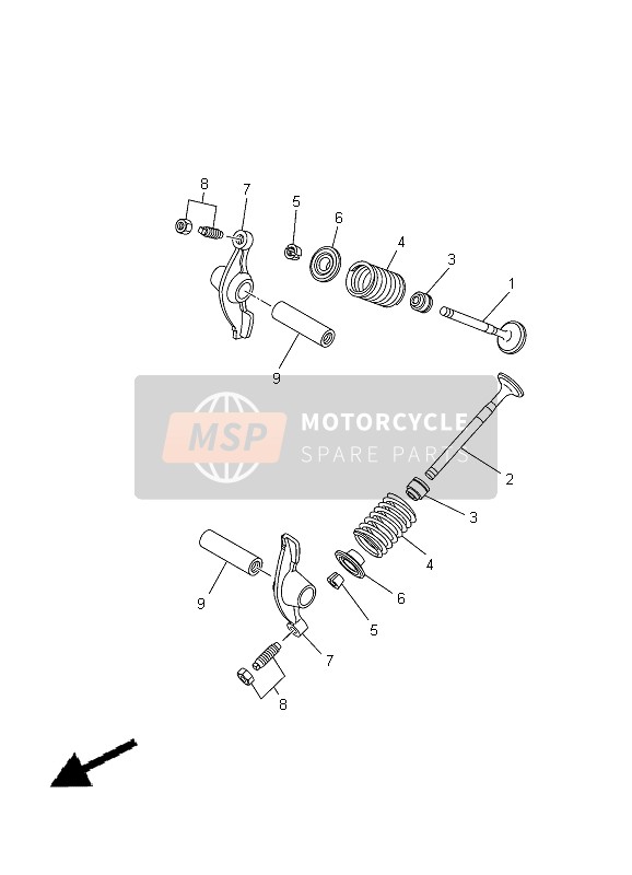 Yamaha TT-R50E 2012 Valvola per un 2012 Yamaha TT-R50E