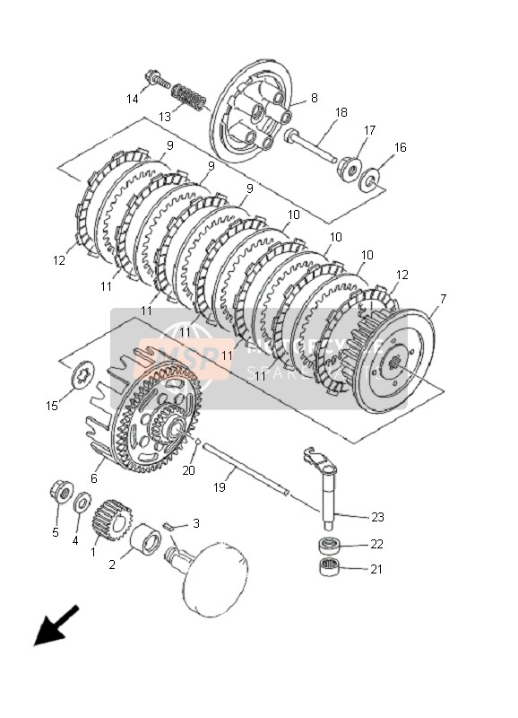 Yamaha YZ80 SW & LW 2001 Clutch for a 2001 Yamaha YZ80 SW & LW