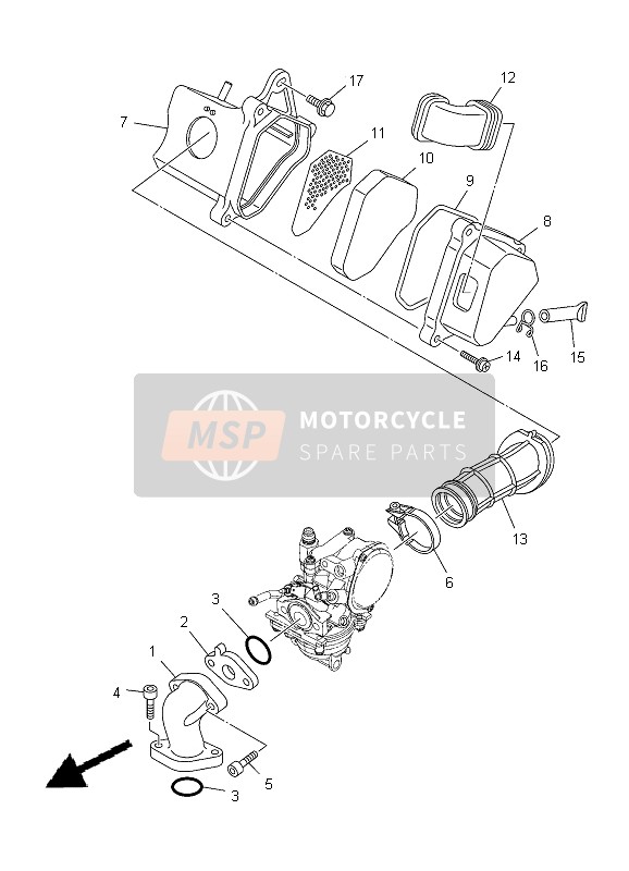 Yamaha TT-R50E 2012 Intake for a 2012 Yamaha TT-R50E