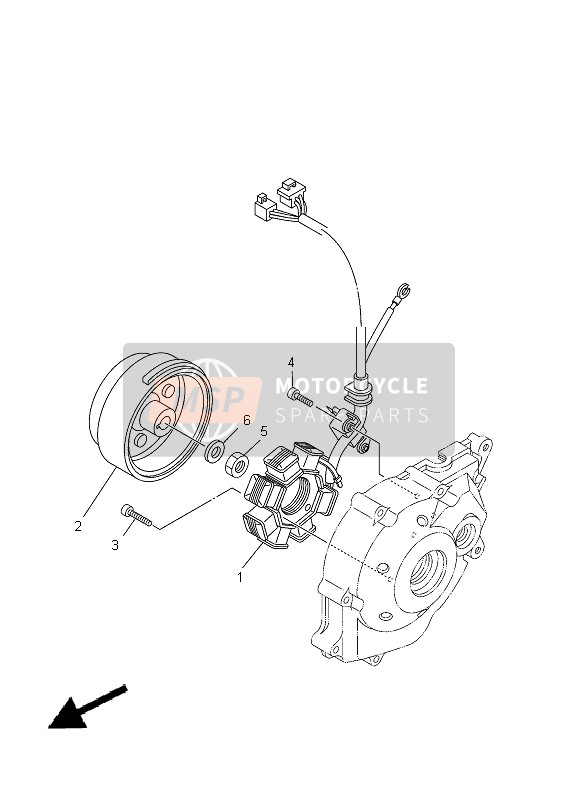 Yamaha TT-R50E 2012 GENERATOR für ein 2012 Yamaha TT-R50E