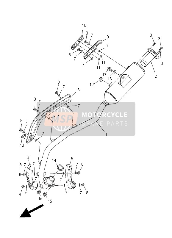 Yamaha TT-R110E 2012 ABGAS für ein 2012 Yamaha TT-R110E